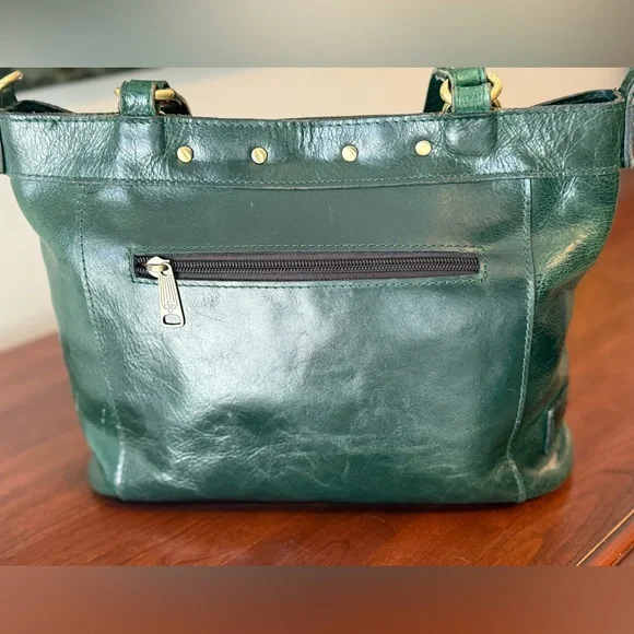 Patricia Nash Dark Green Genuine Leather Bag | Double Handles + Crossbody 🌲☘️ - Picture 5 of 15